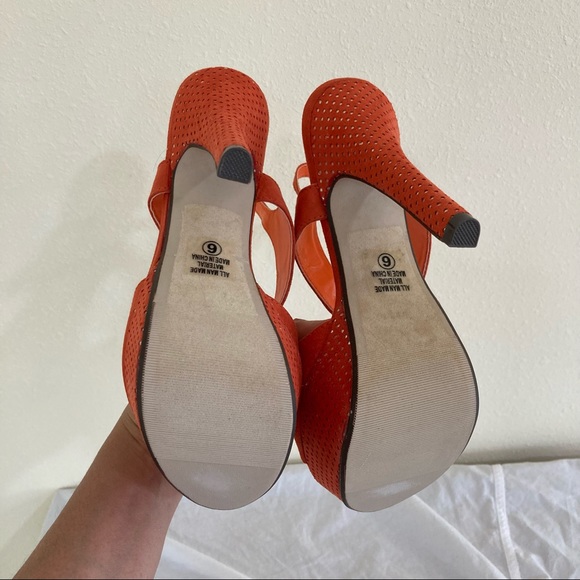 Heart in D Orange Gold platform High Heel Size 6 - Picture 15 of 17